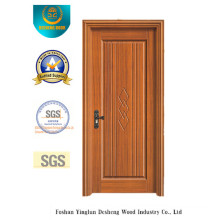 Yellow Color Chinese Style Door for Interior with Solid Wood (xcl-842)